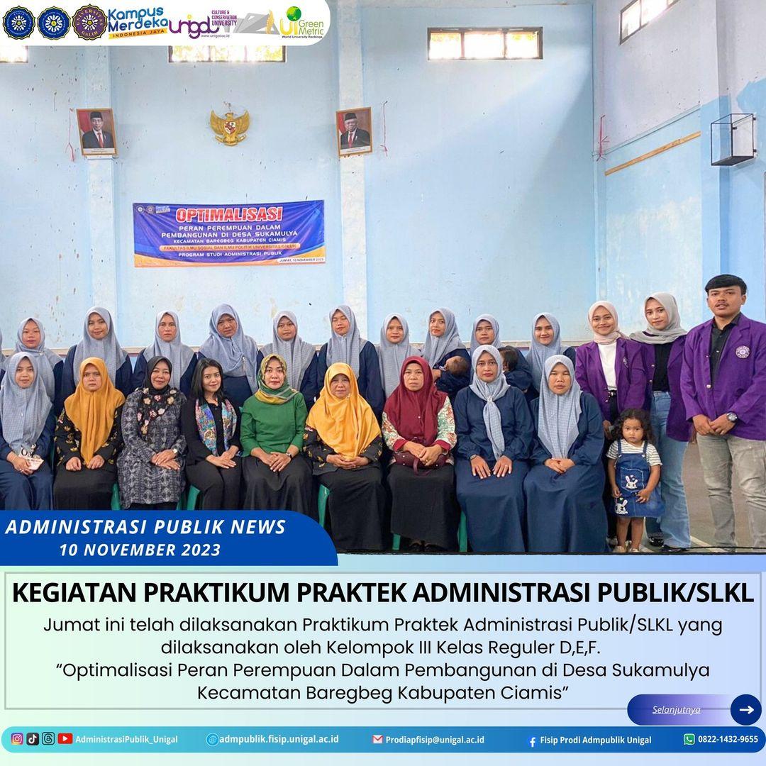 Praktikum Internal ke Desa Sukamulya Kecamatan Baregbeg Kabupaten Ciamis